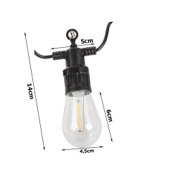 Girlanda ogrodowa łańcuch świetlny lampki 20 led