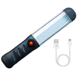 Mocna latarka warsztatowa lampa 48 led cob usb hak magnes akumulatorowa