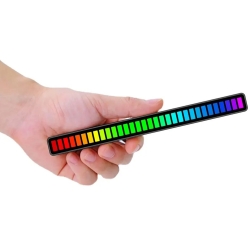 Ledy usb reakcja na dźwięk multikolor neon listwa rgb led mruga akumulator