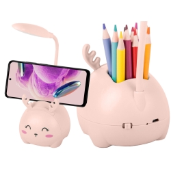 Lampka nocna dla dzieci led usb organizer stojak telefon do czytania nauki