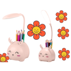 Lampka nocna dla dzieci led usb organizer stojak telefon do czytania nauki