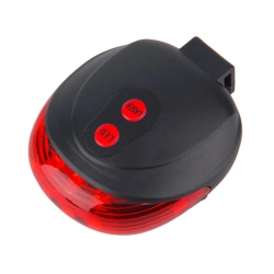 Lampka rowerowa tylna laserowa 5 led laser linia oświetlenie tylnie drogi