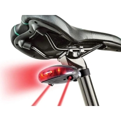 Lampka rowerowa tylna laserowa 5 led laser linia oświetlenie tylnie drogi