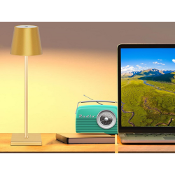 Lampka nocna stołowa dotykowa lampa 3 stopniowa wysoka bezprzewodowa usb