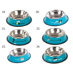 Miska dla psa metalowa antypoślizgowa napisy 150ml