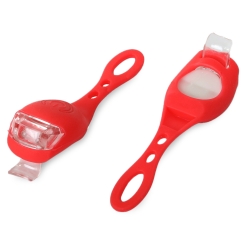 Oświetlenie rowerowe lampki 2 led przód rower 2szt silikonowe wodoodporne