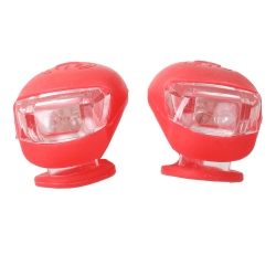 Oświetlenie rowerowe lampki 2 led przód rower 2szt silikonowe wodoodporne