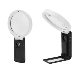 Lupa jubilerska składana 10x 25x 6 led 2 uv skala