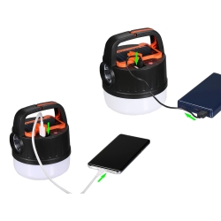 Lampa kempingowa biwakowa akumulatorowa led usb turystyczna solarna hak