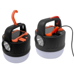 Lampa kempingowa biwakowa akumulatorowa led usb turystyczna solarna hak