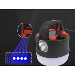 Lampa kempingowa biwakowa akumulatorowa led usb turystyczna solarna hak