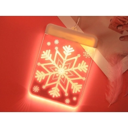 Witraż led 3d na okno ozdoba lampki świąteczne