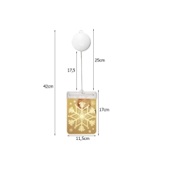 Witraż led 3d na okno ozdoba lampki świąteczne