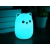 Lampka nocna dla dzieci led kot kotek rgb pilot
