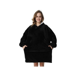 Ciepła bluza koc oversize xxl 2w1 gruba futrzak