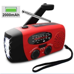 Radio latarka akumulatorowe solarne dynamo na korbkę powerbank usb awaryjne