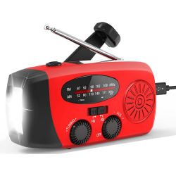 Radio latarka akumulatorowe solarne dynamo na korbkę powerbank usb awaryjne