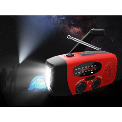 Radio latarka akumulatorowe solarne dynamo na korbkę powerbank usb awaryjne