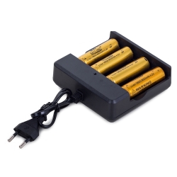 Ładowarka do ogniw akumulatorów 4x 18650 led