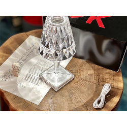 Lampka nocna stołowa kryształ led rgb usb pilot