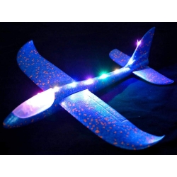 Samolot styropianowy styropianu 47cm świecący led szybowiec rzutka duży
