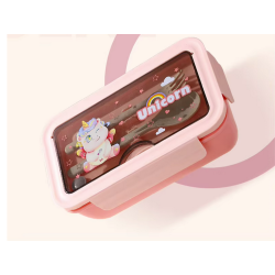 Lunchbox śniadaniówka pojemnik na śniadanie do szkoły przegródki sztućce