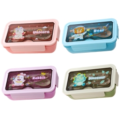 Lunchbox śniadaniówka pojemnik na śniadanie do szkoły przegródki sztućce