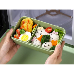 Lunchbox śniadaniówka pojemnik na śniadanie do szkoły przegródki sztućce