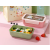Lunchbox śniadaniówka pojemnik na śniadanie do szkoły przegródki sztućce