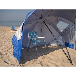 Duży parasol plażowy ogrodowy parawan składany 2w1