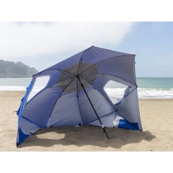 Duży parasol plażowy ogrodowy parawan składany 2w1