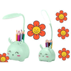 Lampka nocna dla dzieci led usb organizer stojak telefon do czytania nauki