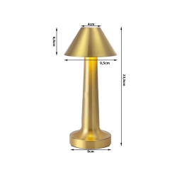 Lampka nocna stołowa do sypialni dotykowa lampa 3 stopniowa bezprzewodowa