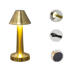 Lampka nocna stołowa do sypialni dotykowa lampa 3 stopniowa bezprzewodowa