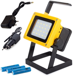 Halogen lampa przenośny LED 20 SMD 10W akumulator