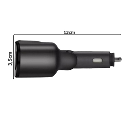 Rozdzielacz zapalniczki ładowarka 2 usb woltomierz