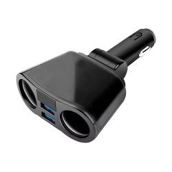 Rozdzielacz zapalniczki ładowarka 2 usb woltomierz