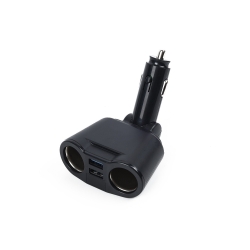 Rozdzielacz zapalniczki ładowarka 2 usb woltomierz