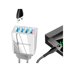 Ładowarka sieciowa szybka 4xusb quick charge 3.0