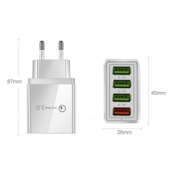 Ładowarka sieciowa szybka 4xusb quick charge 3.0