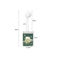 Witraż led 3d na okno ozdoba lampki świąteczne