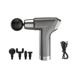Pistolet do masażu masażer do pleców ciała mocny 4 końcówki massage gun