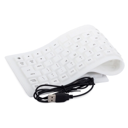 Klawiatura silikonowa gumowa usb bezgłośna do pc