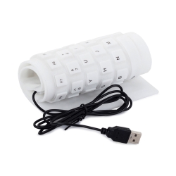 Klawiatura silikonowa gumowa usb bezgłośna do pc