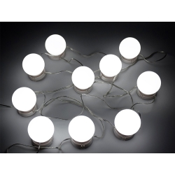 Lampki do lustra toaletki led zestaw makijaż 10szt
