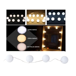 Lampki do lustra toaletki led zestaw makijaż 10szt