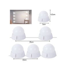Lampki do lustra toaletki led zestaw makijaż 10szt