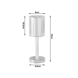 Lampka nocna stołowa kryształ led rgb usb pilot