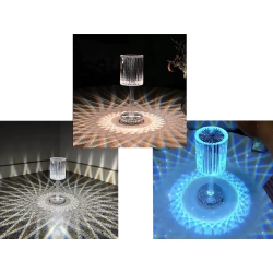 Lampka nocna stołowa kryształ led rgb usb pilot