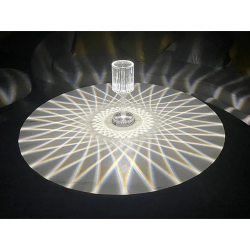 Lampka nocna stołowa kryształ led rgb usb pilot